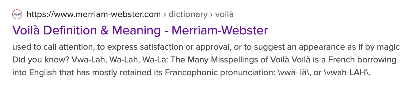Read more about the article violà